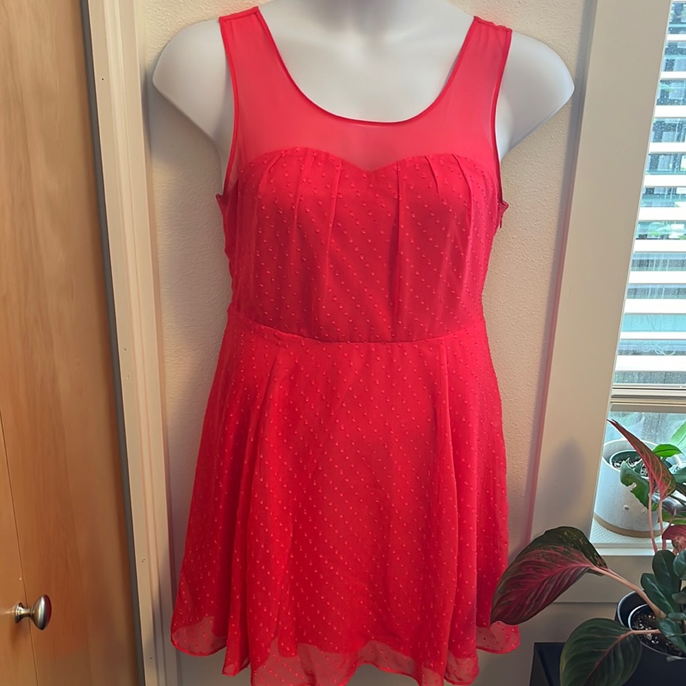 Express Coral Texture Dress